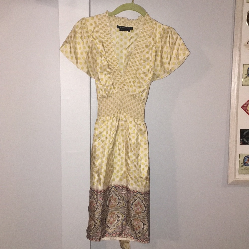 BCBG will sleeved V neck dress